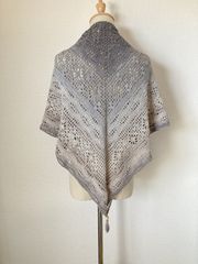 トライアングルショール モヘア調 パープル ハンドメイド - メルカリ
