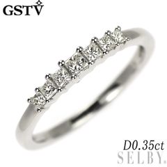 美品✴︎GSTV K18PG プリンセスカット ダイヤモンドリング 0.50ct 