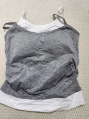 ALO ヨガウェア タンクトップ グレー/ホワイト 新品