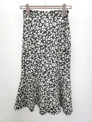 ◇ AZUL BY MOUSSY アズールバイマウジー 総柄 ロング マーメイド スカート サイズ0 ブラック ライトベージュ レディース P  【1407100028849】のサムネイル