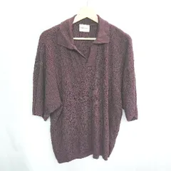 ◇ EMMA CLOTHES エマクローズ 五分袖 ニット サイズL ボルドー メンズ E  【1407180003187】のサムネイル