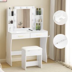 期間セール】鏡付きメイク用ライトドレッサー 207-02 訳あり品写真をご