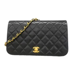 【6ec2904】シャネル ショルダーバッグ マトラッセ ラムスキン ブラック ゴールド金具【中古】レディース