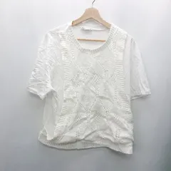 ◇ ZARA ザラ 半袖 Tシャツ サイズUSA L ホワイト レディース E  【1407180034693】