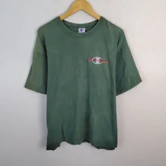 Champion チャンピオン Tシャツ ワンポイント刺繍 ダークグリーン XL メンズ 古着 スポーツMIX ストリート　アメカジ