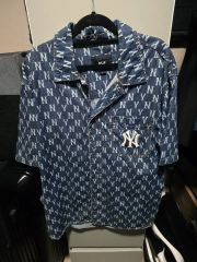 MLB NYヤンキース 総柄デニムジャケット L - メルカリ