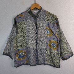 着物リメイクチュニック 大島パッチワーク - メルカリ