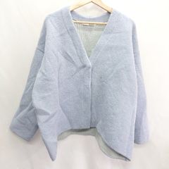 未使用✨自由区 モヘヤ混 ニットカーディガン コーディガン ブルー 38
