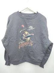 ◇ nemne store ネンネストア プリント 裏起毛 長袖 トレーナー サイズS ダークグレー レディース P  【1407260006770】のサムネイル