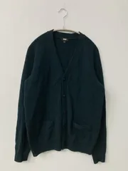 UNIQLO ユニクロ カーディガン/ボレロ M グリーン ウール・ニット 無地 ミドル丈 長袖 メンズ