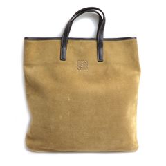 LOEWE】トートバッグ アナグラム型押し ゴールド金具 スエード レザー