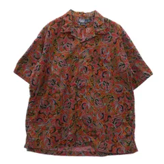 POLO RALPH LAUREN ポロ・ラルフローレン 90s CALDWELL ペイズリー柄 オープンカラー シャツ エンジ系 XL【中古】のサムネイル