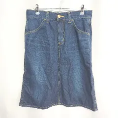 ◇ chocol raffine robe デニム 膝丈 タイト スカート サイズM ブルー レディース E  【1408060019410】のサムネイル