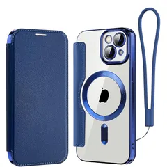 【新品】 Cace for iphone14 ケース手帳型 シンプル アイフォン 14 向けのスマホケース 背面 透明 magsafe対応 ワイヤレス充電対応 多機能 収納 財布型 カード入れ RFIDブロッキング PU革レザーカバー 軽量 薄型 全面保護防塵