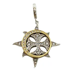 Loree Rodkin ローリーロドキン NATIVE SUN ネイティブサン ペンダントトップ ネックレス トップ SV925 18K ジルコニア シルバー ゴールド 洗練 高級感 モード ラグジュアリー スタイリッシュ 上品 人気のサムネイル