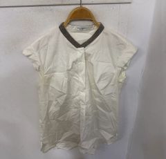 ブルネロクチネリ アイボリー シルクブラウス 長袖シャツ S - メルカリ