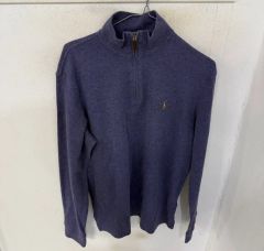 BURBERRY ダークブルー ジップアップニット M - メルカリ