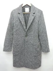 ◇ ⊇ ROPE PICNIC ロペピクニック ヘリンボーン 長袖 チェスターコート サイズ36 ブラック ホワイト系 レディース P  【1408200034037】のサムネイル