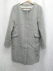 ◇ ⊇ le.coeur blanc ルクールブラン ウール 長袖 ノーカラー コート サイズ38 グレー レディース P  【1408200037526】のサムネイル