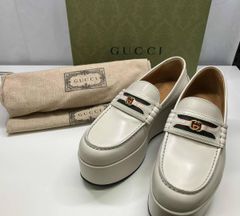 GUCCI ローファー ホワイト - メルカリ