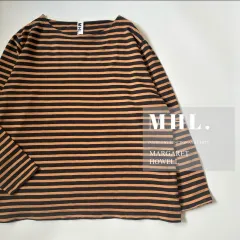 MHL. / コットン　ボーダー　ロングスリーブ　ボートネック　バスクシャツのサムネイル
