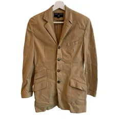  ラルフローレン ポロスポーツ RALPH LAUREN POLO SPORT レディース テーラードジャケット コットン 4 M相当 ベージュ 4B【Z1826】