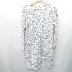 ◇ POU DOU DOU プードゥドゥ 綿混 猫柄 長袖 チュニック ワンピース サイズM グレー系 レディース E  【1408220015764】のサムネイル