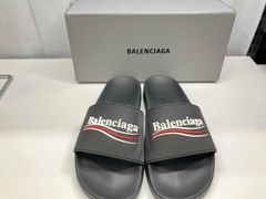 BALENCIAGA ロゴ レザー サンダル38 | Mercari