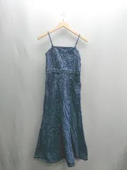 ◇ ⊂ continuer de NICE CLAUP デニム ロング丈 ワンピース サイズ表記なし ライトブルー レディース E  【1408220049929】