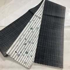 ◆kimomo+one◆kimonoarisa◆未使用同然◆お洒落な半幅帯◆リバーシブル◆長尺◆長さ432.5cm◆木綿◆