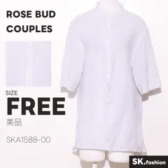 美品 ROSE BUD COUPLES トップス Tシャツ　半袖　ドット柄　ハーフボタン　綿100％のサムネイル