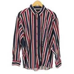 ユーズドフルギ USED古着 {{sutter&grant}}90s マルチストライプ柄 L/S ボタンダウンシャツ メンズ  L