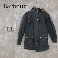 バブアー Barbour オイルドジャケット 裏ボア ファー付フード 3ワラント 英国王室御用達 レディース LLサイズ相当 ブラック 黒 ミリタリー アウター ヴィンテージ アウトドア 撥水 防寒 希少サイズ ビッグシルエットのサムネイル