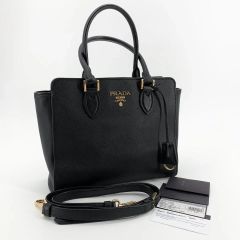 ゆ*ん様 PRADA プラダ 2WAY ハンドバッグ ショルダーバッグ 黒 - メルカリ