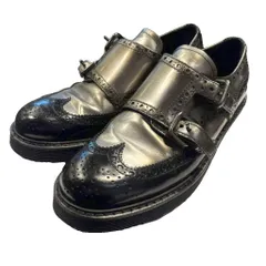 プラダスポーツ PRADA SPORT 革靴 モンクストラップ ウィングチップ バイカラー スニーカー 37 黒 ブラック ■WGAのサムネイル