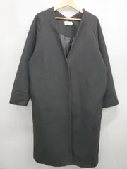 ◇ ⊇ AZUL BY MOUSSY アズール バイマウジー ノーカラー 長袖 コート サイズF ブラック レディース P  【1409090006111】