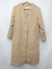 ◇ ⊇ le.coeur blanc ルクールブラン ウール混 長袖 コート サイズ36 ベージュ レディース P  【1409090006418】のサムネイル