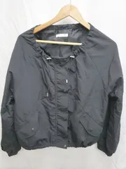 ◇ ⊇ THE SHOP TK ノーカラー ドロスト 長袖 ブルゾン ジャケット サイズL ブラック レディース P  【1409090009129】のサムネイル
