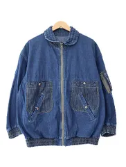 テンダーロイン TENDERLOIN 23SS DENIM HB MA-1 INDIGO ジップアップ デニム ジャケット ブルゾン S インディゴ ブルー ブランド古着ベクトル 中古☆AA★250818のサムネイル