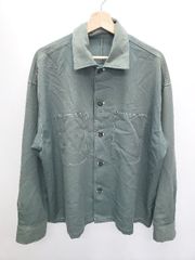 ◇ Θ EMMA CLOTHES 엠마 클로즈 긴팔 셔츠 사이즈 F 그린 레이디스 P [1409090019975]