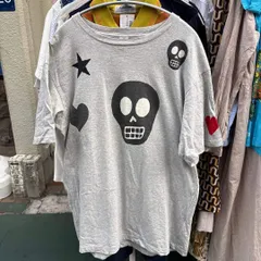【東あずま店　併売品】　BOHEMIANS　ボヘミアンズ メンズ Lサイズ　Ｔシャツ 骸骨 ガイコツ ドクロ 髑髏 どくろ ハート heart　グレー 灰色　GRAY　ねずみ色のサムネイル