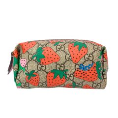 グッチ GUCCI GGスプリーム ポーチ PVC 576217 ストロベリーモチーフ