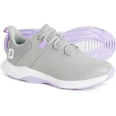 フットジョイ レディース シューズ スニーカー FOOTJOY ProLite Golf Shoes Waterproof For Women Grey Lilac グレーのサムネイル