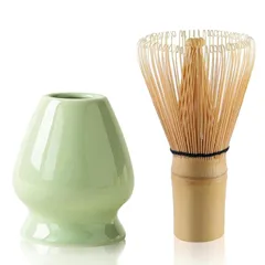 【25％ポイント還元】一葉一会 抹茶 2点セット 茶道道具 茶筅（茶せん）百本立・茶筅直し（くせ直し）竹製 泡立て器 伝統工芸品 手作り 初心者向け お点前 練習用 ギフト 1
