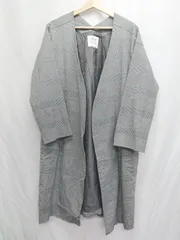 ◇ ◎⊇ ikka イッカ チェック ロング 長袖 コート ジャケット サイズM グレー レディース P  【1409090045943】のサムネイル