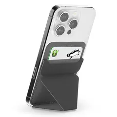 明誠 スマホスタンド カード入れ MagSafe対応 マグセーフ カードケース マグネット式 iPhoneスタンド 強力磁力 For iPhone 17／Air／17 Pro／17 Pro Max／16／15／14／13／12シリーズ対応 カード2枚収納  0