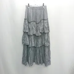 ◇ Θ CLEA ロング丈 ティアード スカート サイズL グレー レディース E  【1409100005608】のサムネイル