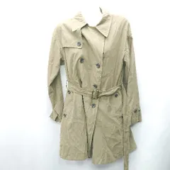 ◇ ⊇ BLACK BY MOUSSY ブラックバイマウジー 裏地コットン使用 長袖 トレンチコート サイズM カーキ系 レディース E  【1409100011876】のサムネイル