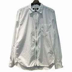 ブラックコムデギャルソン BLACK COMME des GARCONS 24AW エステルジップ ファスナーシャツ M 白 ホワイト IN-B003のサムネイル