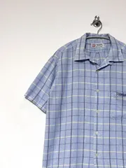 【CHAPS RALPH LAUREN】90s S/S チェックオープンカラーシャツ L チャップスラルフローレン 半袖 古着